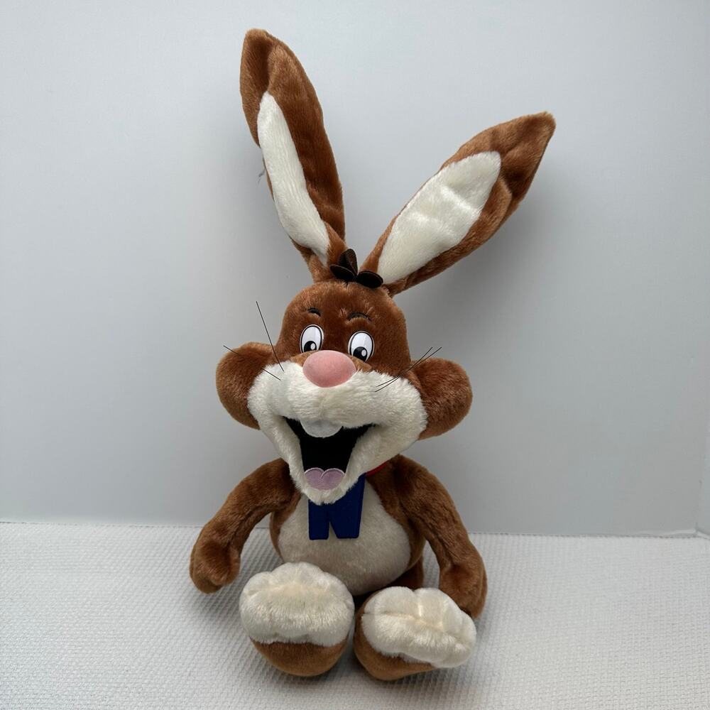 Nestle Nesquick plush bunny 21in Bendable ears, clean, soft